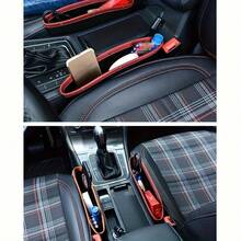 Car Seat Gap Storage Box, Car Seat Gap Filler, PU Full Leather Car Seat Gap Storage Box, Universal Fit, Can Be Placed Between Car Seats, Used To Store Phone, Keys, Cards, Pens And Other Items, Halloween, Christmas - Multicolor - View 4