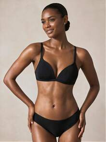 Veilyse Women's Seamless Supportive Wireless Bra With Lift And Shaping, Comfortable For Summer - Black - View 4