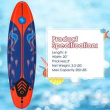 [Free Shipping] 6 Feet Surfboard With 3 Detachable Fins-Red-XY444259 - FXCVNOPDB1MTJ0 - View 5
