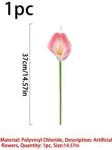 1/5/10/20入 34cm 人造深粉色馬蹄蘭，逼真觸感漸層色裝飾花束，適用於居家裝飾、情人節禮物、飯店、派對、婚禮、桌面佈置 - 深粉紅馬蹄蓮 - 查看 10