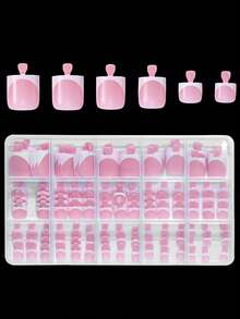 150 Stücke French Tip weiße minimalistische elegante vielseitige Nagelkunst Aufkleber Kunstnägel Set, Sommer Nagelspitzen um Ihre Fingerspitzen zum Strahlen und attraktiv zu machen, perfekt für den täglichen Gebrauch und Partyanlässe von Frauen, ideales Geschenk als Accessoire für Frauen - Verschiedenfarbig - Übersicht 4