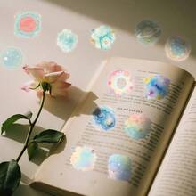 56pcs Watercolor Dreamy Galaxy Planet PET Transparent Stickers For Student Planner Diary Notebook Decoration - T01042781 - View 4