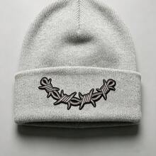 1件哥德風鐵絲網刺繡貼布，次文化街頭風彎領裝飾燙貼補丁，龐克硬核風格貼布 - A - 查看 7