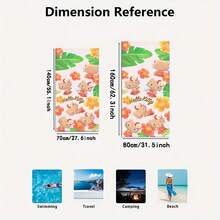 1pc Cute Theme Beach Towel - A Must-Have Cartoon Themed Item Designed For Beach, Swimming, Outdoor Camping And Travel. This Extra Large Beach Towel Is Highly Absorbent And Quick-Drying, Making It An Ideal Choice For Travel, Pool Play, Or Home Bathing. - Multicolor - View 4