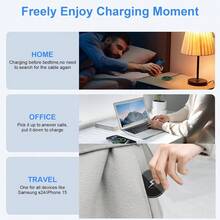 15W Wireless Charger, Compatible With 17/16/15/14/13/12 Pro/XS Max/Mini/X/XR, Induction Fast Wireless Charging Pad, Compatible With Samsung - Black - View 7