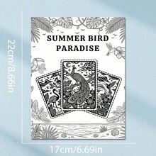 單色數字繪圖本，適合成人創意繪畫活動，黑白設計易於著色，包含22種獨特圖案，多種風格可選（不含筆），增強創造力，設計精美 - 單件 - 查看 14