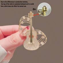 Elegante broche de nota de guitarra, accesorio de moda para amantes de la música, regalo para entusiastas de la música - Guitarra - Ver 8