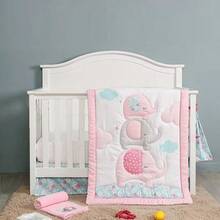 Juego de ropa de cama para cuna de 3 piezas Heseam - Sports, Blue All Star - Rosa - Ver 7