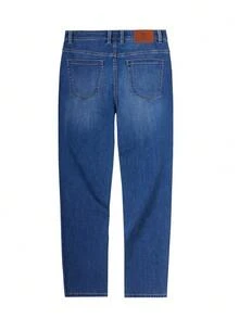 CAMEL CROWN Men's Outdoor Straight Leg Jeans, Spring/Summer Men's Washed Loose Casual Pants - Medium Blue - View 3