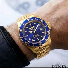 Invicta 男士 26974 Pro Diver 石英三针蓝色表盘腕表 - 藍色 - 查看 2