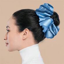 純色雪紡大號髮圈髮圈內襯，極簡百搭女性日常佩戴髮飾 - 彩色 - 查看 9