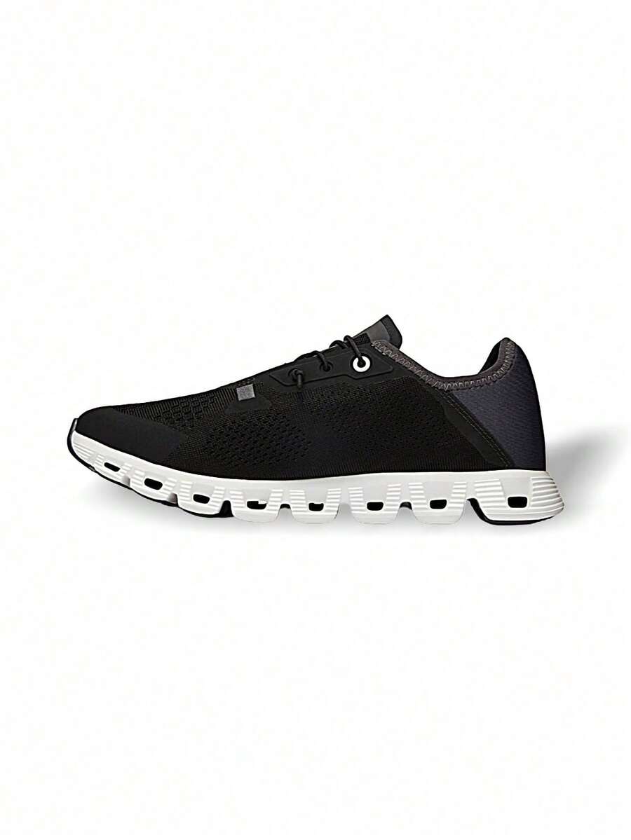 On Running Cloud 5 Coast Women Sneakers Lightweight Breathable Good ElasticityLogo Solid Easy To Wash Sports Outdoor Running Black Shadow Grey - Black/grey - View 1