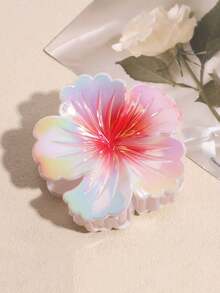 1/2/4/6pcs Women's Fashion Sweet Gradient Color Curly Heart Flower Grasp Clamp Half Tie Hair Hair Claw Headwear Hair Accessories - Multicolor - View 17