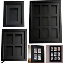 4/9 Slot Trading Card Wall Mountable Display Frame Fit PSA/ACE/CGC Slabs - Black - View 9