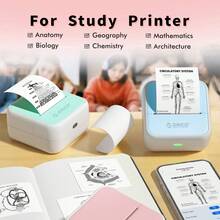 ORICO 2 Inch Portable Mini Thermal Label Printer With Paper Roll, Compact Pocket-Sized Easy-To-Use Printer, Suitable For Office, Home, Small Business, Can Print Address, Logo, Clothing Labels And Stickers - Mint Green - View 5