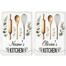 Personalized Kitchen Towel, Soft And Absorbent Microfiber Cloth For Cleaning, Decorative Custom Gift, Suitable For Housewarming/Birthday, For Mom, Friends, Neighbors - Multicolor - View 4