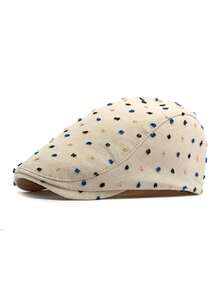 Jacquard Forward Cap Unisex All-Season Breathable Beret British Vintage Fashion Duck Bill Painter Hat - Little Jacquard Newsboy - View 9