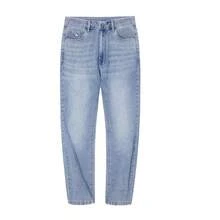CAMEL CROWN Men's Summer Straight Leg Jeans, Cotton-Feel Stretchy Lightweight Casual Long Jeans. - Light Blue - View 6