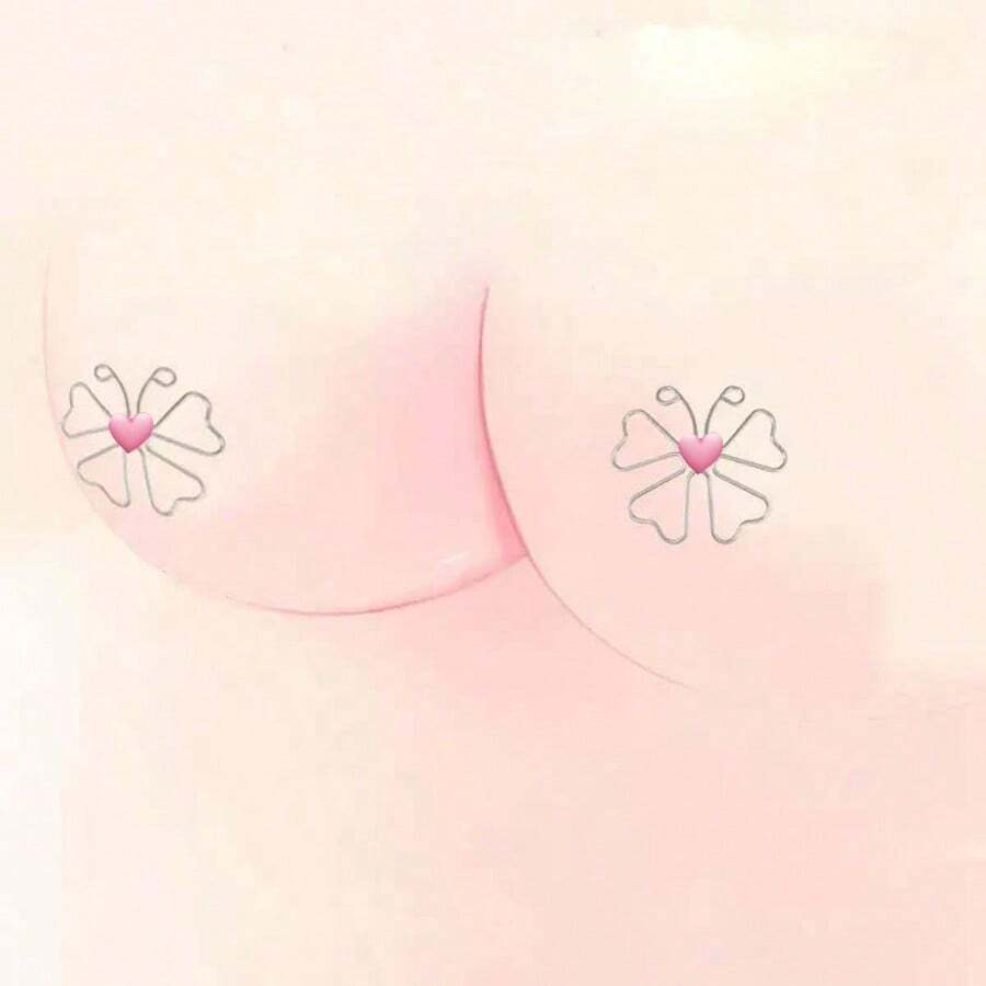 1 Pair Nipple Clamps Adult Erotic Toys, Breast Clips For Couples Flirting, Valentine's Day Gift, Nipple Rings, SM Supplies - Multicolor - View 1