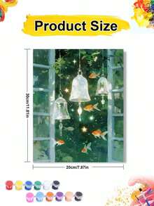 Goldfish Wind Chime DIY Number Painting Canvas Art Handmade Adult Home Decor Wall Art Holiday Gift Personalized Gift Decoration - Sets - View 9