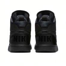 Nike Court Borough Mid Classic Leather Casual Comfortable Versatile Fit Mid-Top Sneakers For Men - Black - View 4