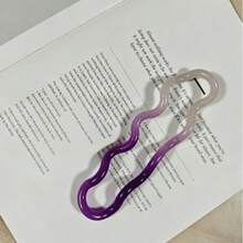 Photochromic Gradient Twist Fidget Toy, Color-Changing Under Sunlight And UV Exposure, Transparent Gradient Texture, Smooth And Flexible, Segmented Design For Free Bending And Twisting, Repeated Shaping Without Breaking, Long Wavy Shape For One-Handed Grip - Multicolor - View 7