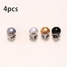 1/4/12/20pcs Seamless Pearl Vintage Decorative Covered Button Brooch, Shirt Brooch Button Clothing Decoration Fashion - Pearl 4 Colors - View 13