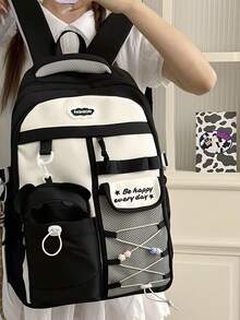 Mochila de Estrellas de Dibujos Animados Multicolor, Estilo Japonés Suave y Lindo, Mochila Escolar de Gran Capacidad para Estudiantes y Niñas - Multicolor - Ver 8