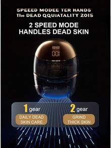 Electric Foot Callus Remover, Equipped With 6 Replaceable Grinding Heads, Professional Callus Remover, Electric Foot File And Skin Exfoliator, Can Polish Foot Skin, 2-Speed Adjustment, USB Charging, 500mAh Lithium Battery, Compact And Portable - Multicolor - View 9
