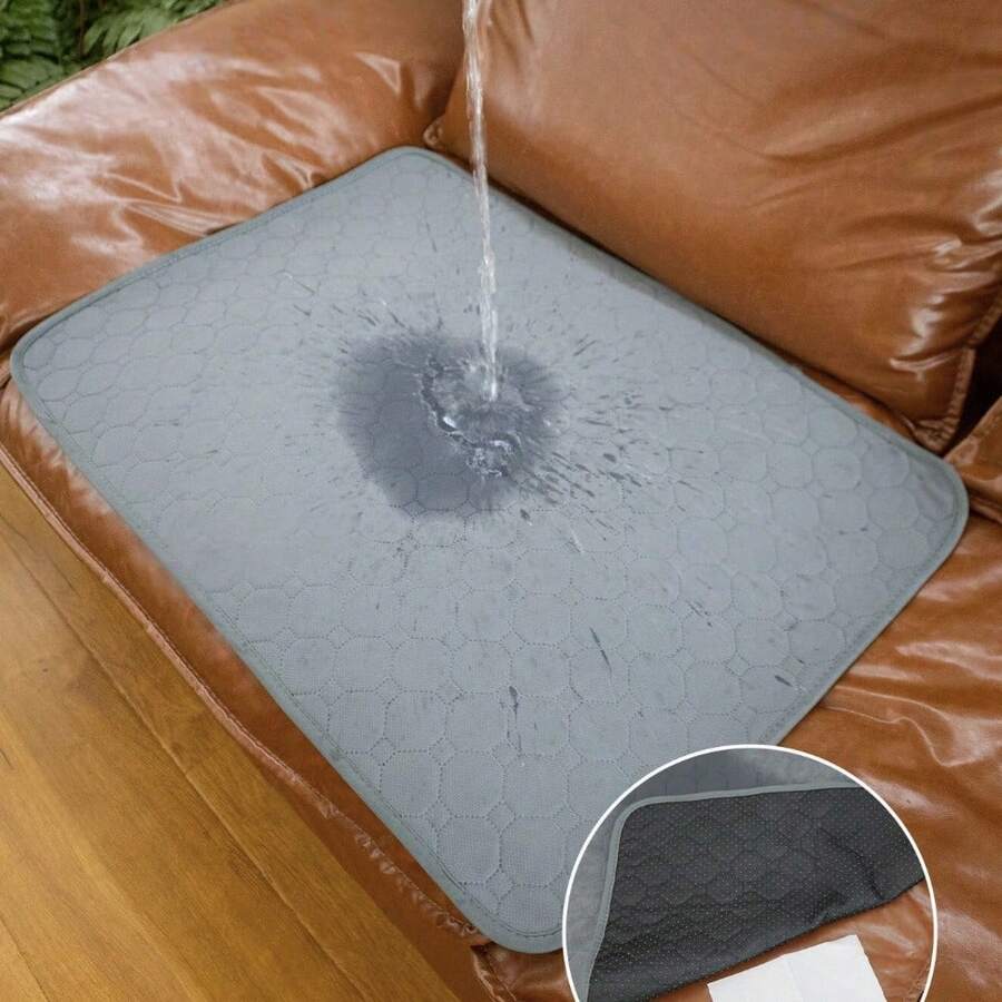1pc Upgraded Thickened Reusable Pet Training Pad, High Absorbency Leak-Proof Non-Slip Washable Pet Urine Pad, Multi-Size Floor And Furniture Protection Pad, Suitable For Pet Owners And Daily Pet Care At Home. Summer Back To School Travel Pet Use - Grey - View 1