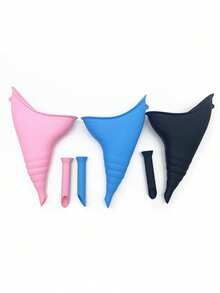 4pcs Portable Outdoor Travel Silicone Urinal, Standing Female Urination Device, Leak-Proof Silicone Funnel, Essential For Summer Travel, Beach Trip - Multicolor - View 18