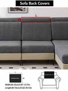 1pc Elastic Sofa Cover Non-Slip Full Coverage Sofa Seat Cover, All-Season Universal Sofa Cushion Cover Fabric Thickened Sofa Cover Cloth Machine Washable Dust-Proof Stain-Resistant Home Decor Pet-Friendly Protective Cover Fresh Room Decoration Adjustable Corner Sofa Cover Suitable For Bedroom, Office, Living Room Combination And L-Shaped Sofa And 1234 Seat Covers - Dark Grey - View 18