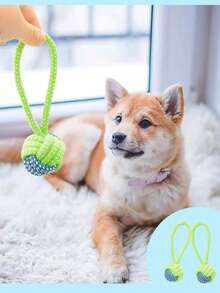 1/3/4/5/6pcs Green Series Pet Dog Cotton Rope Toy Set, Durable Chew Teeth Grinding Boredom Relief Knot Rope Toy, Small Dog Puppy Teeth Cleaning Interactive Pull Rope Toy, Pet Chewing Toy - Multicolor 2 - View 6