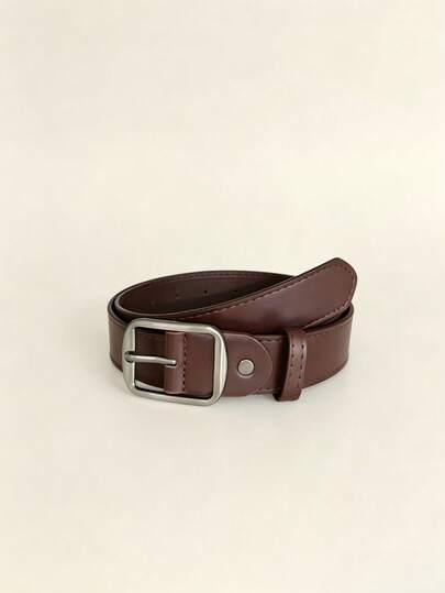 1 pieza Cinturón de PU vintage casual para mujer, cinturón decorativo de moda versátil para atuendos diarios, regalo de verano, otoño, escuela y disfraz de Halloween