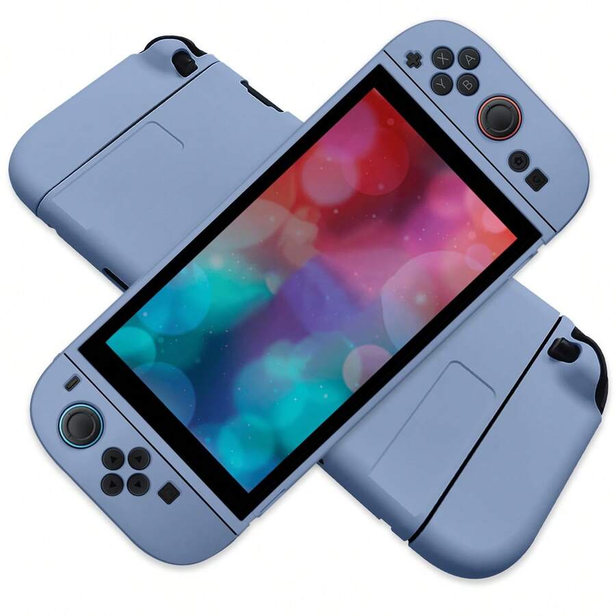 ONETIAOLONG Split Soft TPU Protective Case For Switch 2 Dockable Shockproof Ultra Thin Separate Controller Shell Anti-Drop Game Console Gaming Accessories Slate Blue - View 1