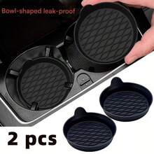 2pcs/4pcs Car Silicone Cup Holder Coasters, Non-Slip Storage Pads, Raised Anti-Spill Cup Holder Universal Round Non-Slip Pads, Car Cup Holder - A - View 12