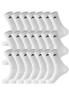 1/6/12/18 Pairs Men's Soft Round Socks, Triangle Logo Ribbed Cushioned Sports Socks, Comfortable Casual Mid-Calf Socks, Suitable For Gym, Running, Daily Wear - Multicolor - View 11