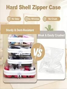 2 hộp lưu trữ chống bụi và chống ẩm, túi đựng đồ vệ sinh cá nhân du lịch và gia đình di động, túi trang điểm có khóa kéo để bàn, hộp lưu trữ có khóa kéo để bàn du lịch và gia đình, phù hợp cho đời sống gia đình, lưu trữ du lịch, đồ dùng thiết yếu quay lại trường đại học, lưu trữ đồ chơi, mùa tựu trường, quà Giáng Sinh tốt nhất cho bạn bè - Nhiều màu - Xem 11