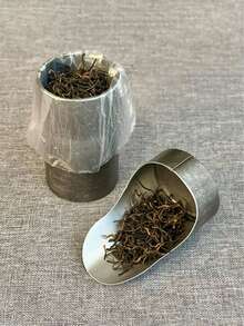 1pc Vintage Chinese Style Tea Canister, Portable Small Tea Canister, High-End Gift, Lid Can Be Used As Tea Spoon, Round Tea Spoon, Handmade Tin Craft Canister, Suitable For Restaurant, Gift, Travel - Multicolor - View 5