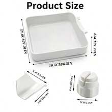3-Piece Washing Machine Drain Pan Set, Effectively Prevents Laundry Room Floor Overflow, Includes Drainage Guide Plate And Washing Machine Switch Nut, 1 Set Solves Overflow Issues - White - View 3
