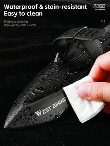 WEST BIKING 1PC Bicycle Extended And Widened Fender Effective Splash Prevention Tough And Durable Cycling Fender Silicone Anti Slip Easy To Clean MTB Road Bike Fenders - Black - View 7