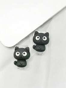 2 Stück süßes Katzen-Design Datenkabel-Schutzhülle, langanhaltend, reißfest, perfektes Geschenk für Weihnachten, Neujahr oder Geburtstag, Handy-Ladegerät-Zubehör, Desktop-Kabelmanagement, lustige Kabel-Schutzhülle - Verschiedenfarbig - Übersicht 9