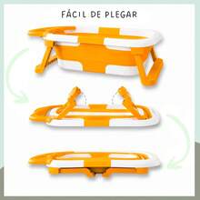 TINA DE BAÑO MODERNA PLEGABLE CON SENSOR DE TEMPERATURA NONI IS-02B - Amarillo - Ver 5