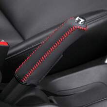 Pelindung Rem Tangan Mobil Universal Gaya Serat Karbon, Pelindung Rem Tangan Anti Selip untuk Parkir Mobil - A - View 3
