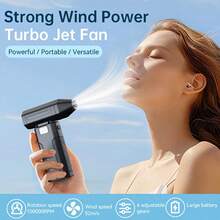 Portable Handheld Turbo Air Blower, High Power Dust Cleaner Cordless Rechargeable Electric Air Duster For Keyboard Car Interior PC Camera Hair Debris Cleaning - A - View 2