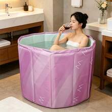 Portable Foldable Hot & Ice Bath Tub Collapsible Soaking Bath Tub For Shower - A - View 11