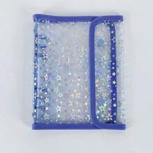 1pc A5 Star Transparent PVC Loose-Leaf Binder, Waterproof Budget Planner Notebook, Loose-Leaf Storage Album, Sticker Book, Card Holder, Suitable For Small Cards, Postcards, Back To School Supplies, School Stationery,Card Holder - A - View 11