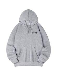 Autumn/Winter New Women's Hooded Fleece Sweatshirt, Simple Fashion Letter Print, Versatile Street Casual Style, Suitable For Women - Dark Gray - View 8