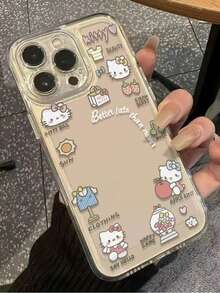 SANRIO 1 pieza Funda de teléfono Apple HelloKT Cat con carcasa transparente anti-caídas - transparente - Ver 2