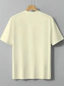 تي شيرت رجالي صيفي بأكمام قصيرة مطبوع - أبيض - مشاهدة 10